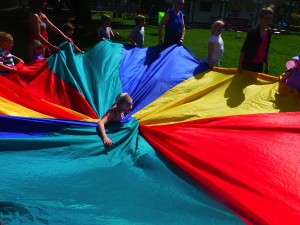 Parachute games were a big hit